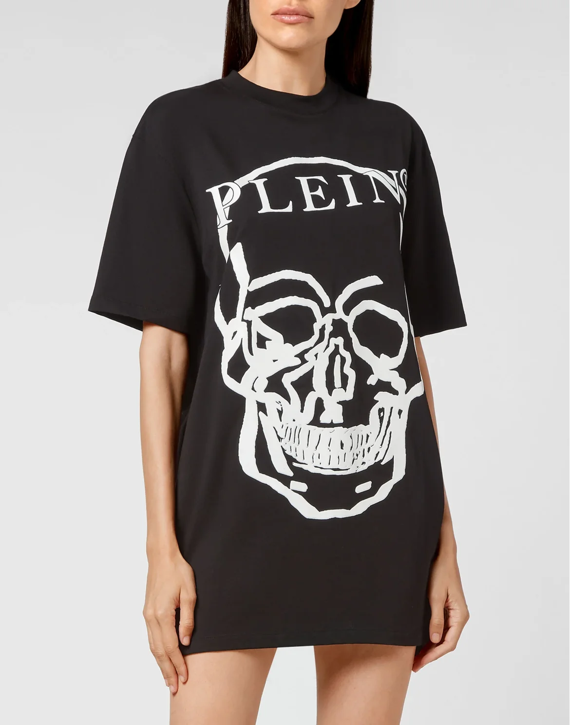Jersey T-shirt Round Neck SS Skull and Plein, цвет: Черный