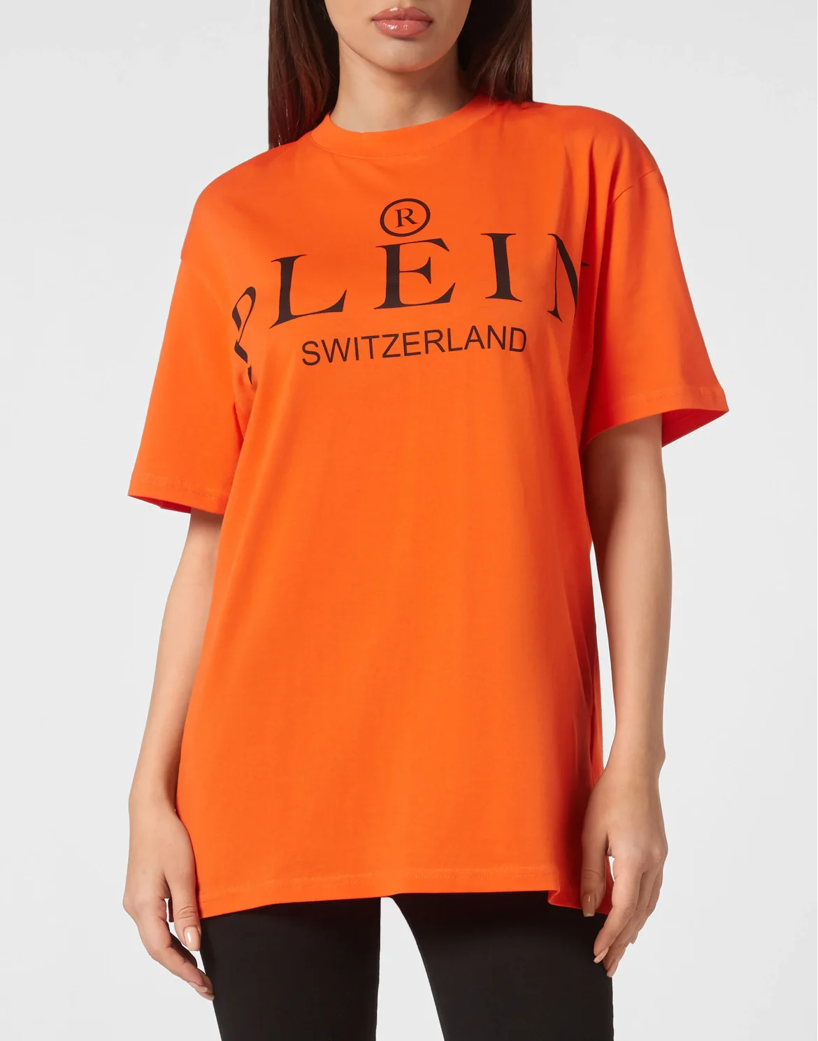 Jersey T-shirt Round Neck SS Iconic Plein, цвет: Оранжевый