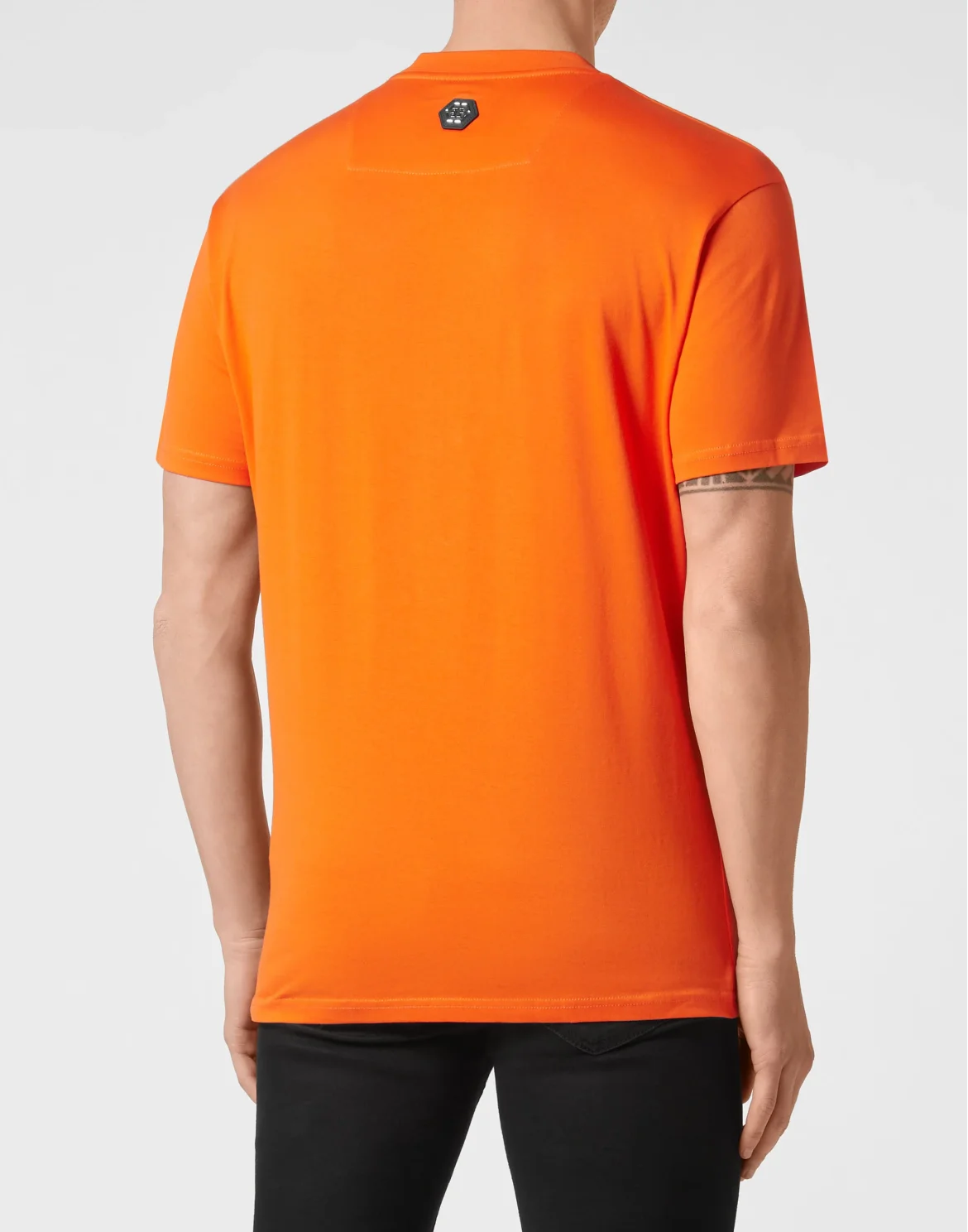 Jersey T-shirt Round Neck SS Iconic Plein, цвет: Оранжевый