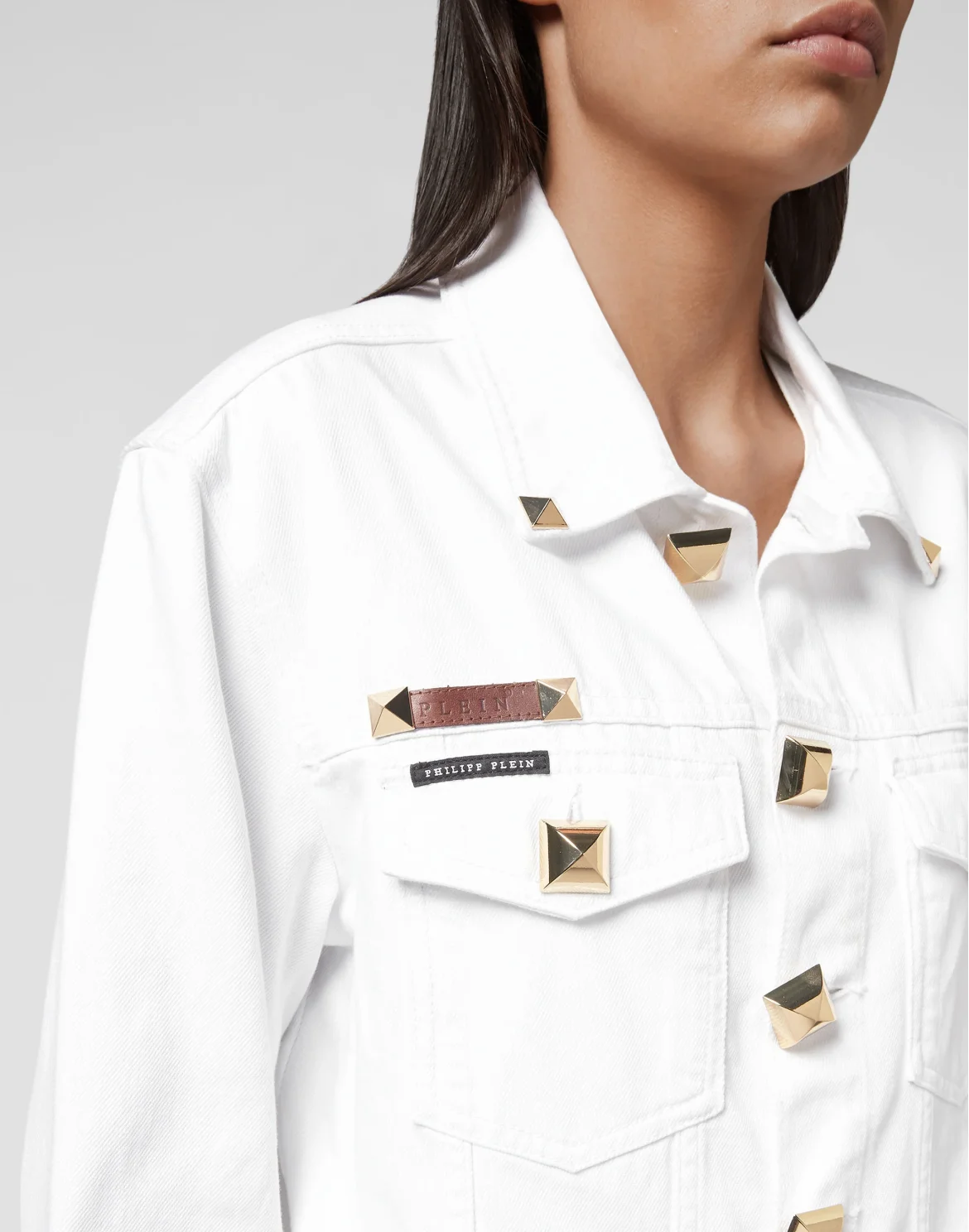 Denim Jacket Studs, цвет: Белый