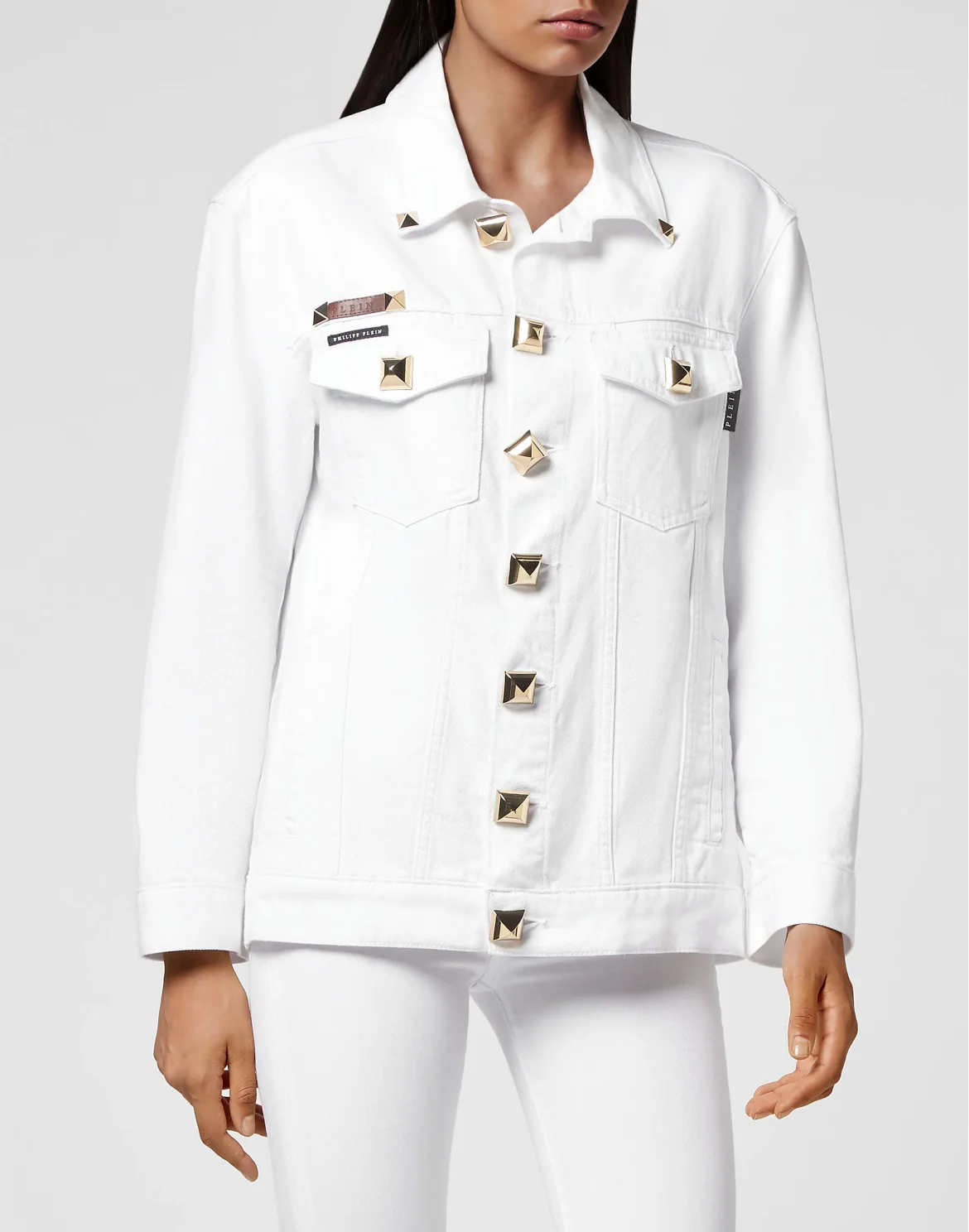 Denim Jacket Studs, цвет: Белый