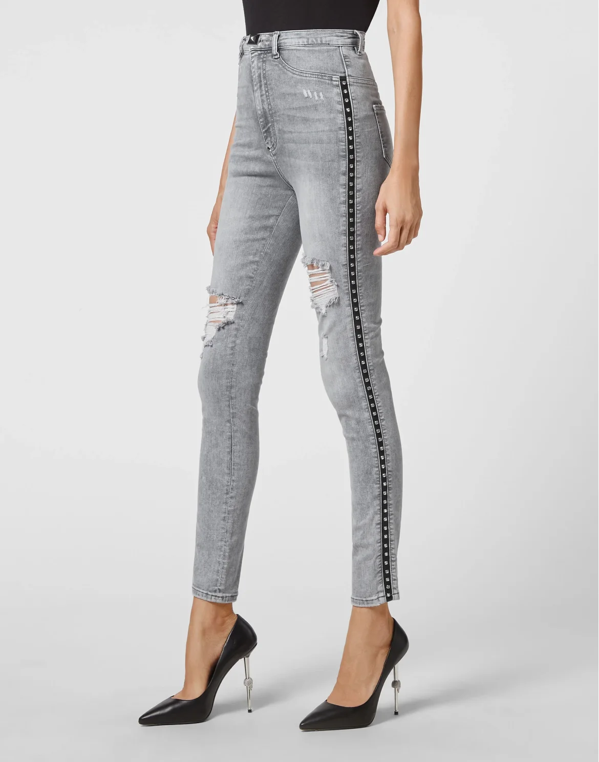 Super High Waist Jegging Stones, цвет: Серый