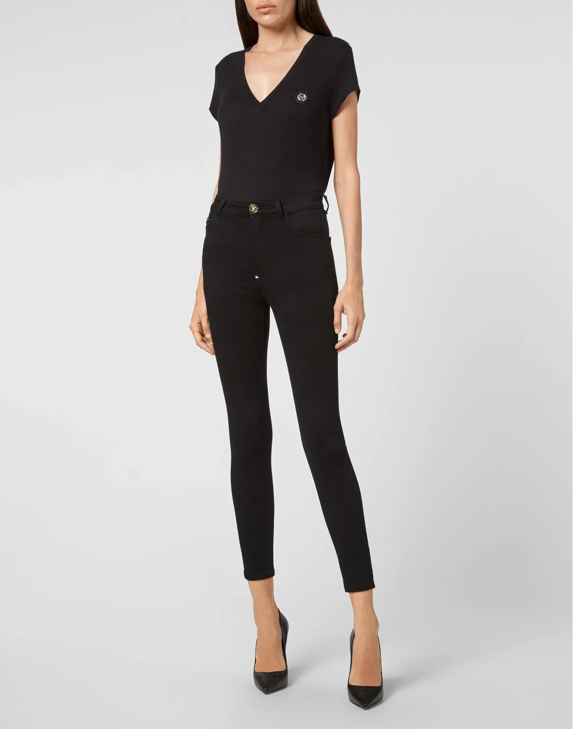 Denim Skinny Trouser  Skull, цвет: Черный