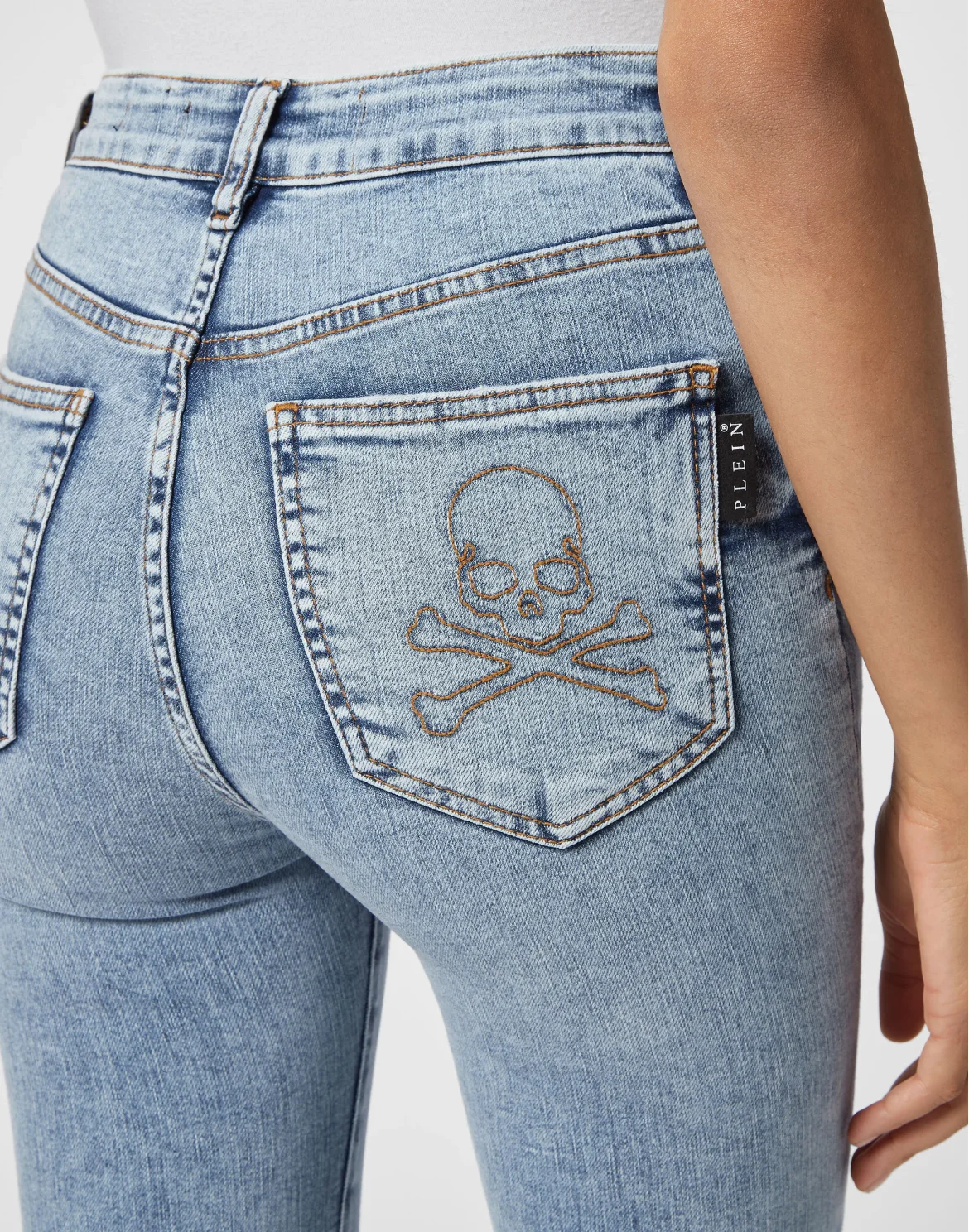 Denim Skinny Trouser  Skull, цвет: Синий