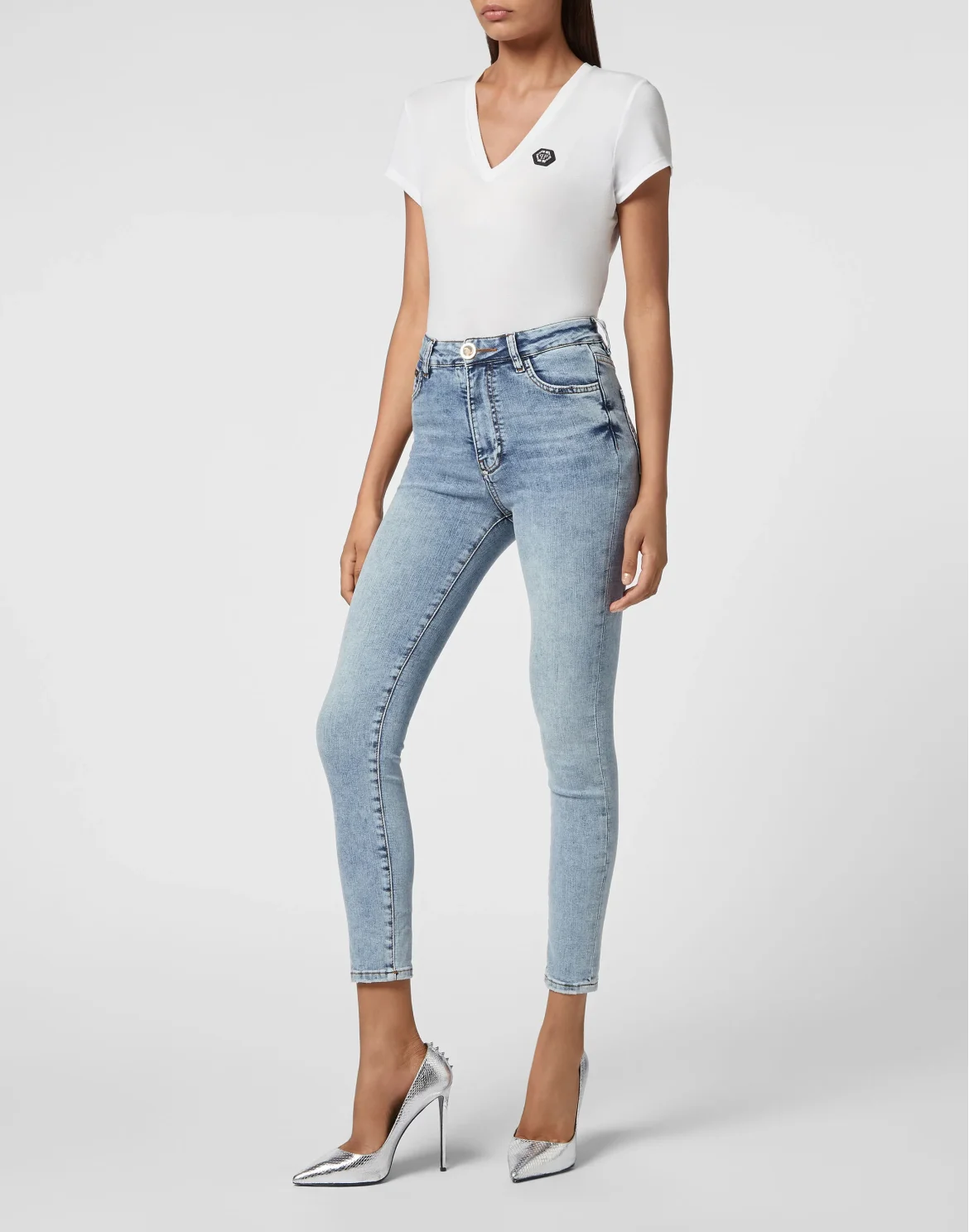 Denim Skinny Trouser  Skull, цвет: Синий