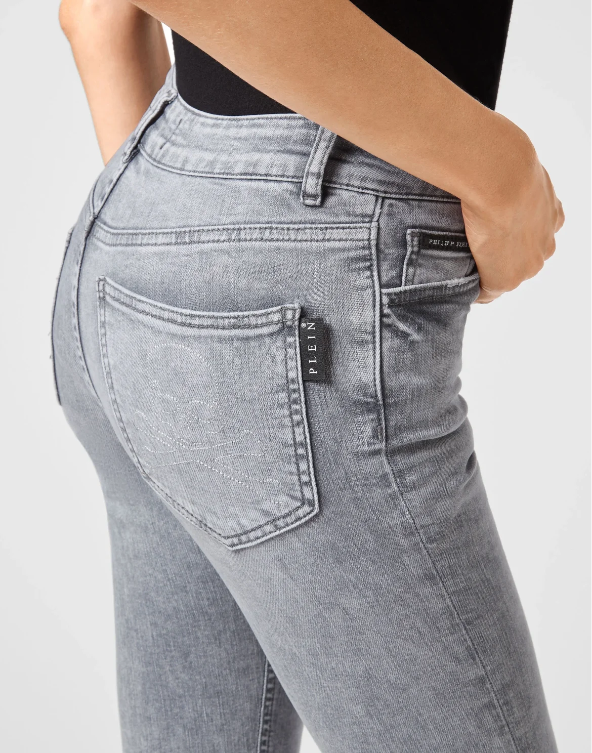 Denim Skinny Trouser  Skull, цвет: Серый