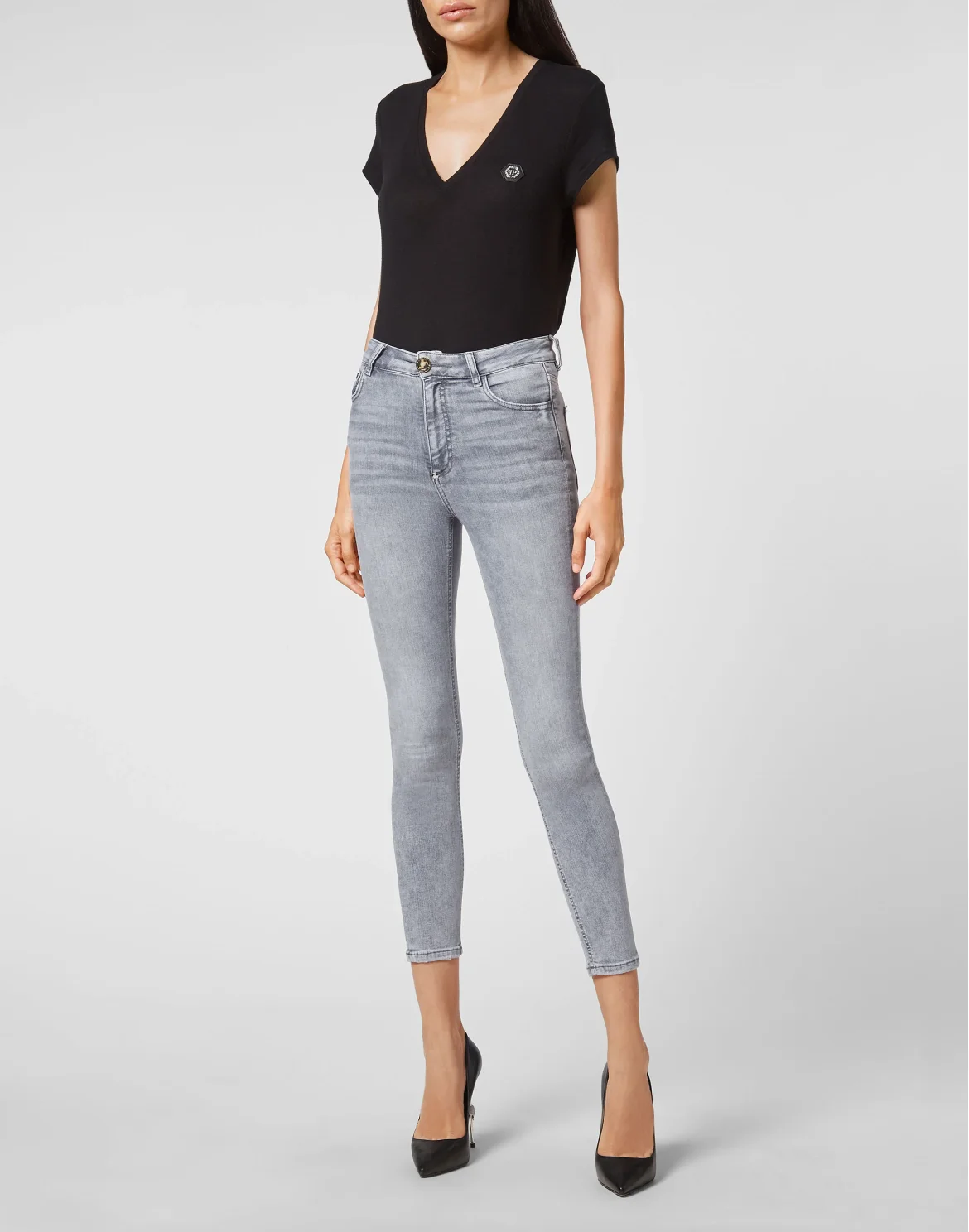 Denim Skinny Trouser  Skull, цвет: Серый