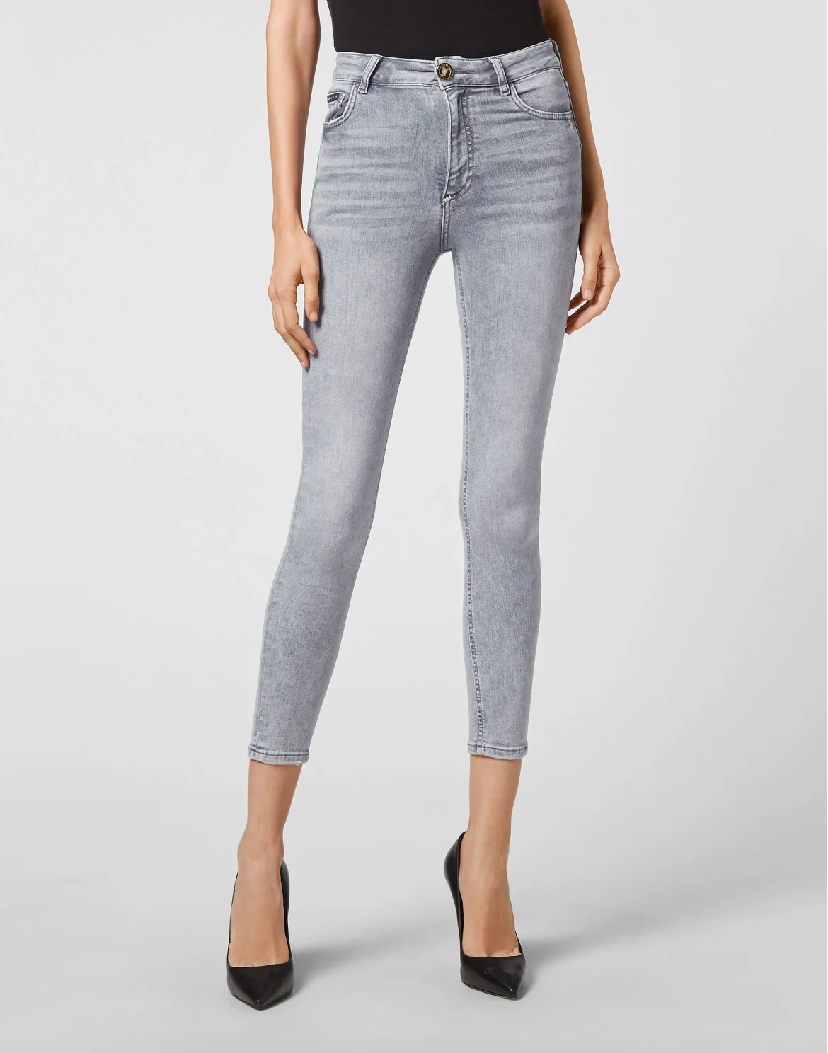 Denim Skinny Trouser  Skull, цвет: Серый