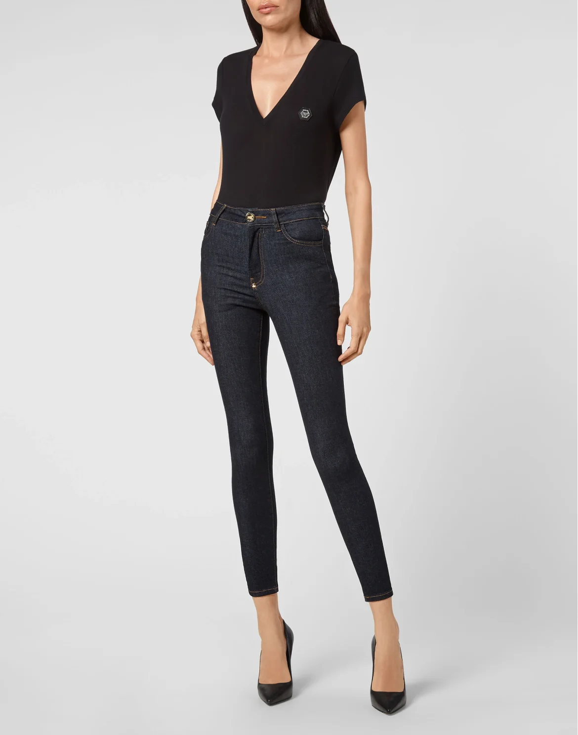 Denim Skinny Trouser  Skull, цвет: Синий