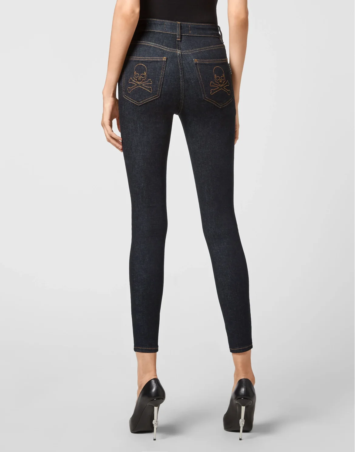 Denim Skinny Trouser  Skull, цвет: Синий