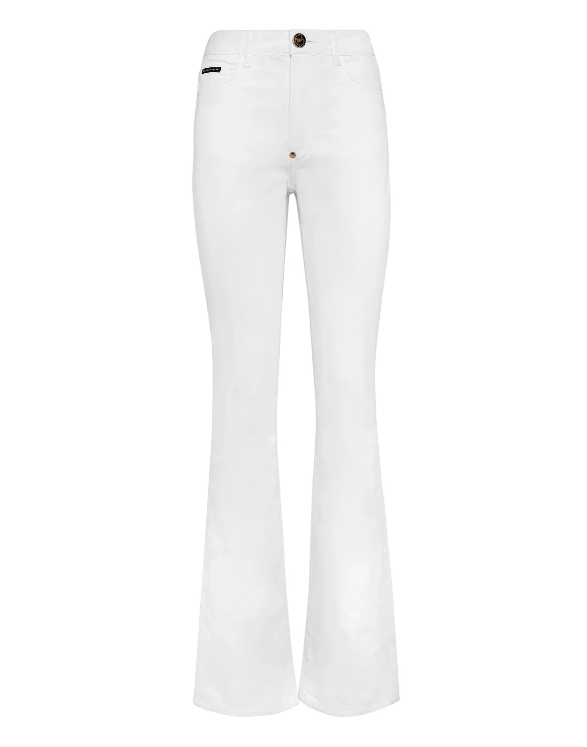 Denim High wasted flare Skull, цвет: Белый
