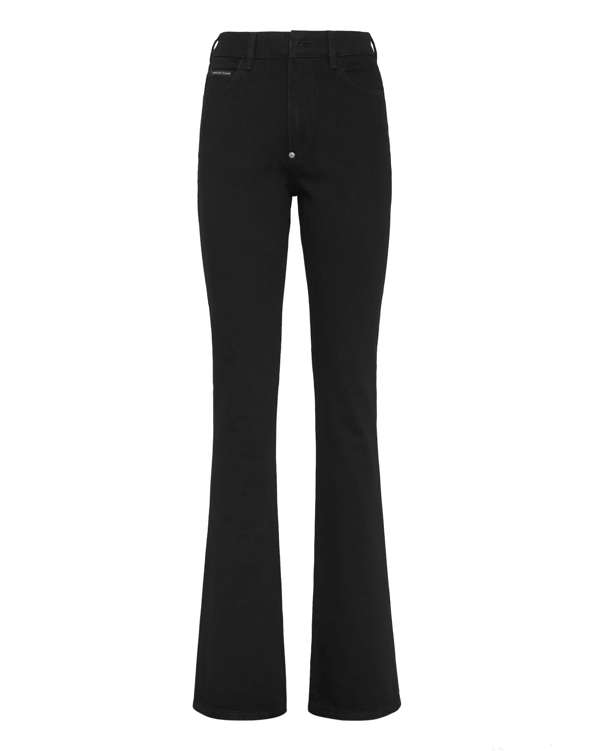 Denim High wasted flare Skull, цвет: Черный