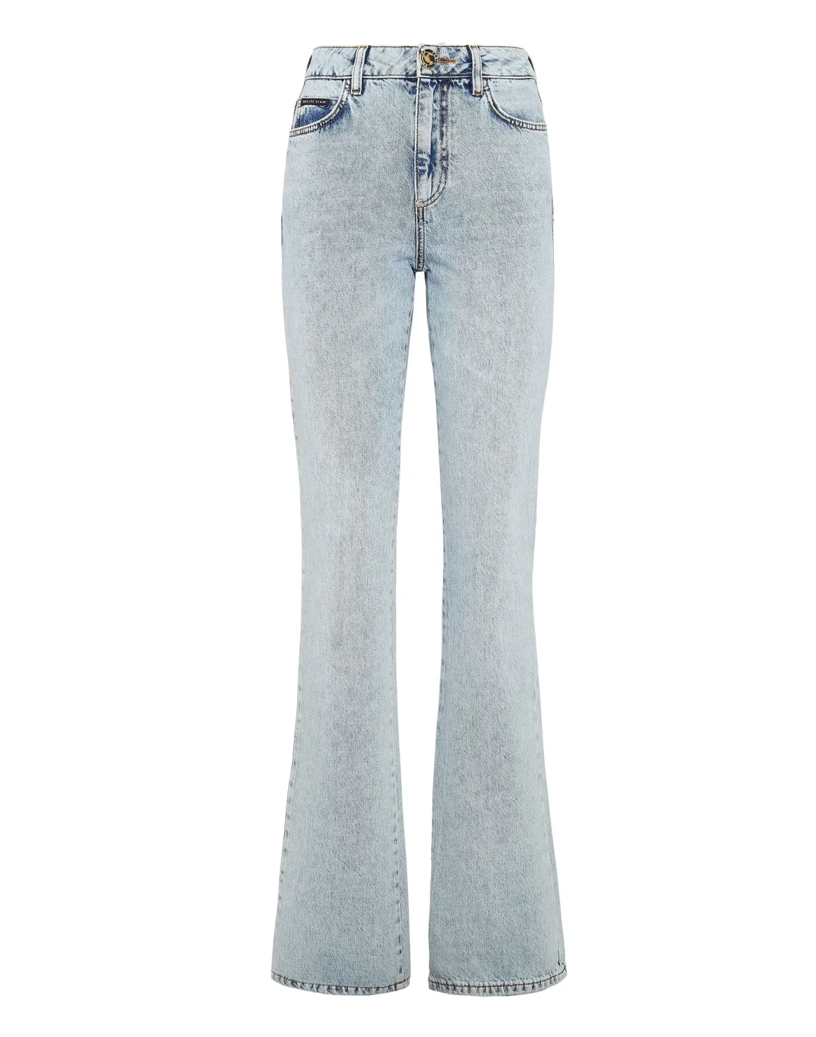 Denim High wasted flare Skull, цвет: Синий