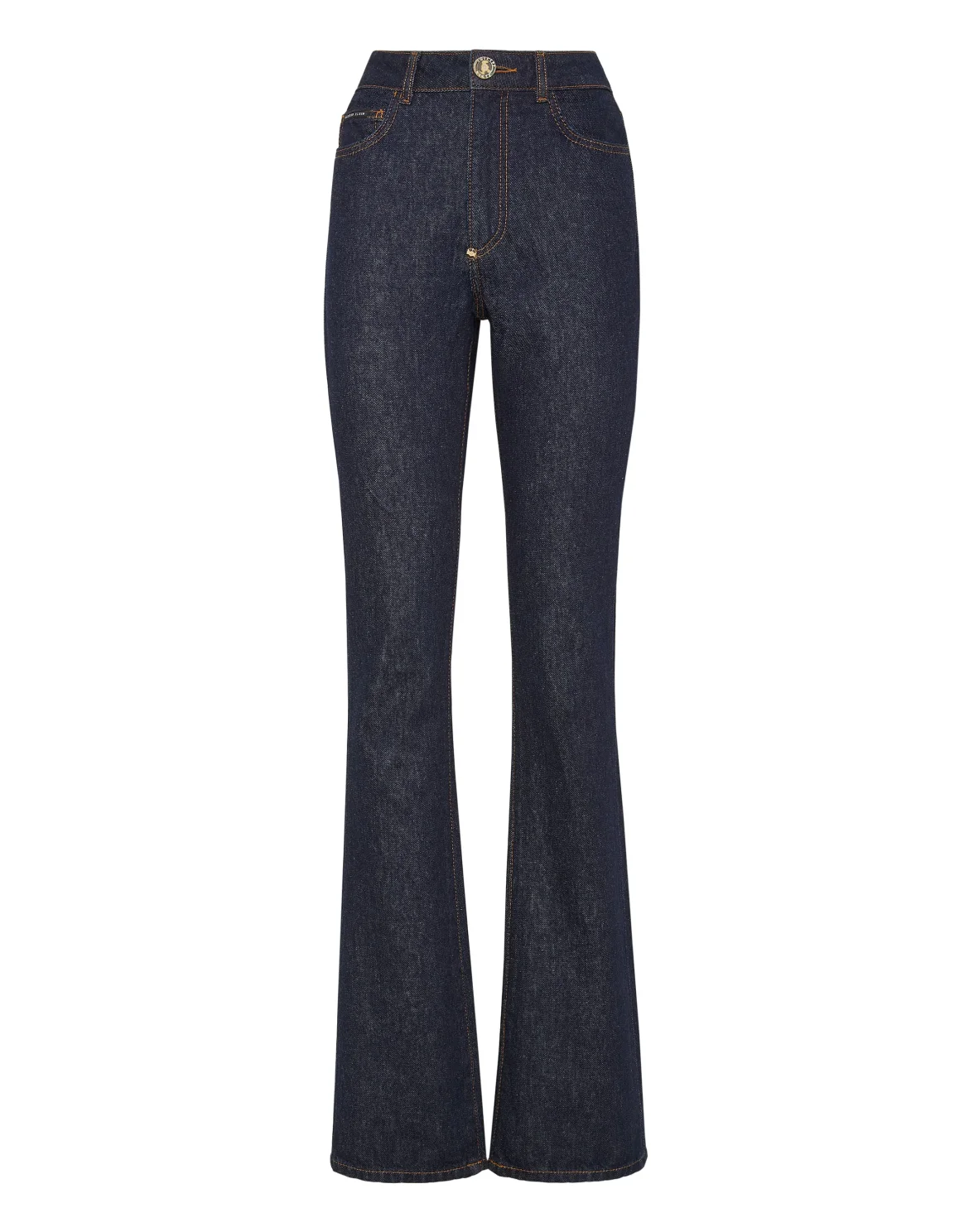 Denim High wasted flare Skull, цвет: Синий