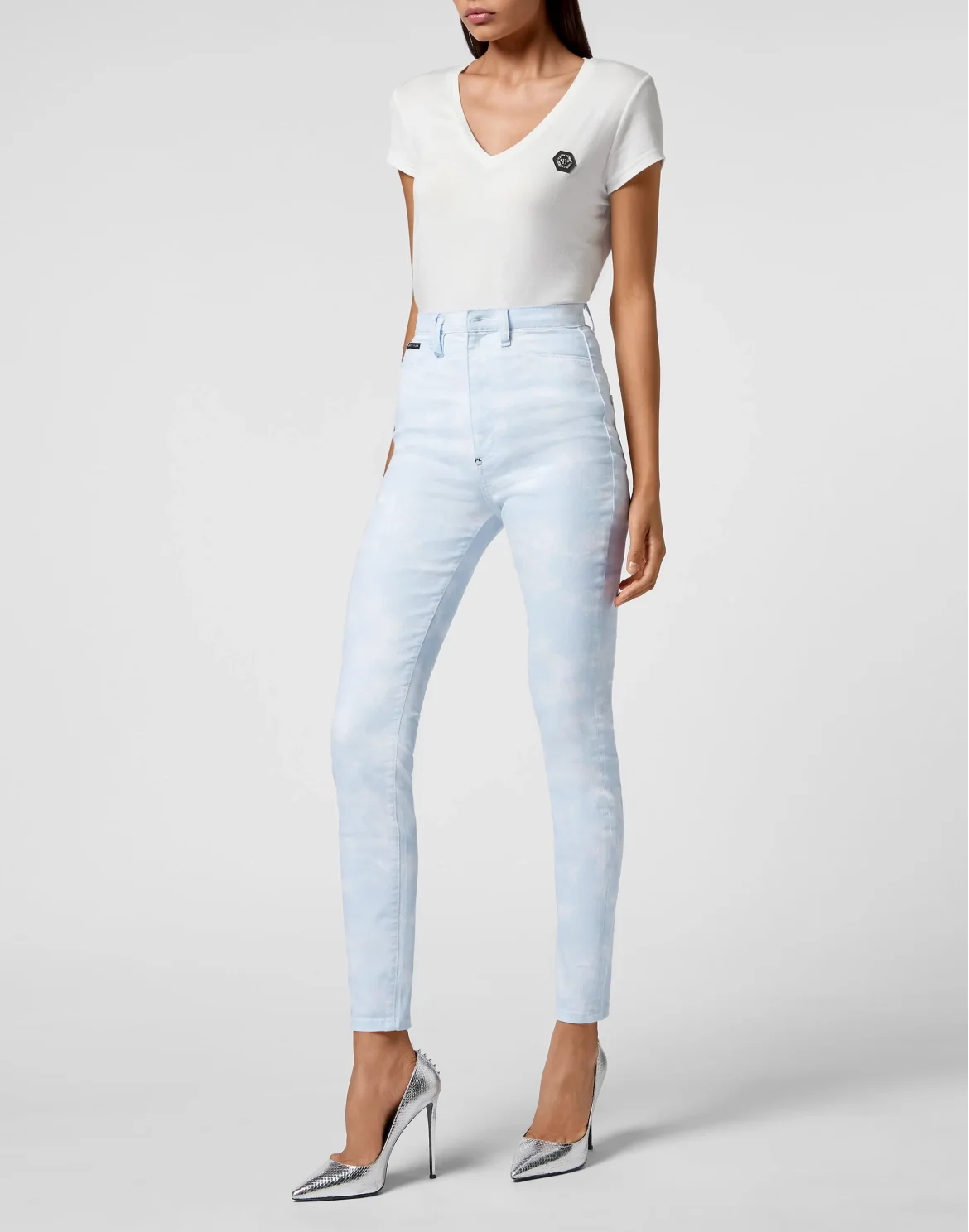 Super High Waist Jegging Hexagon, цвет: Розовый