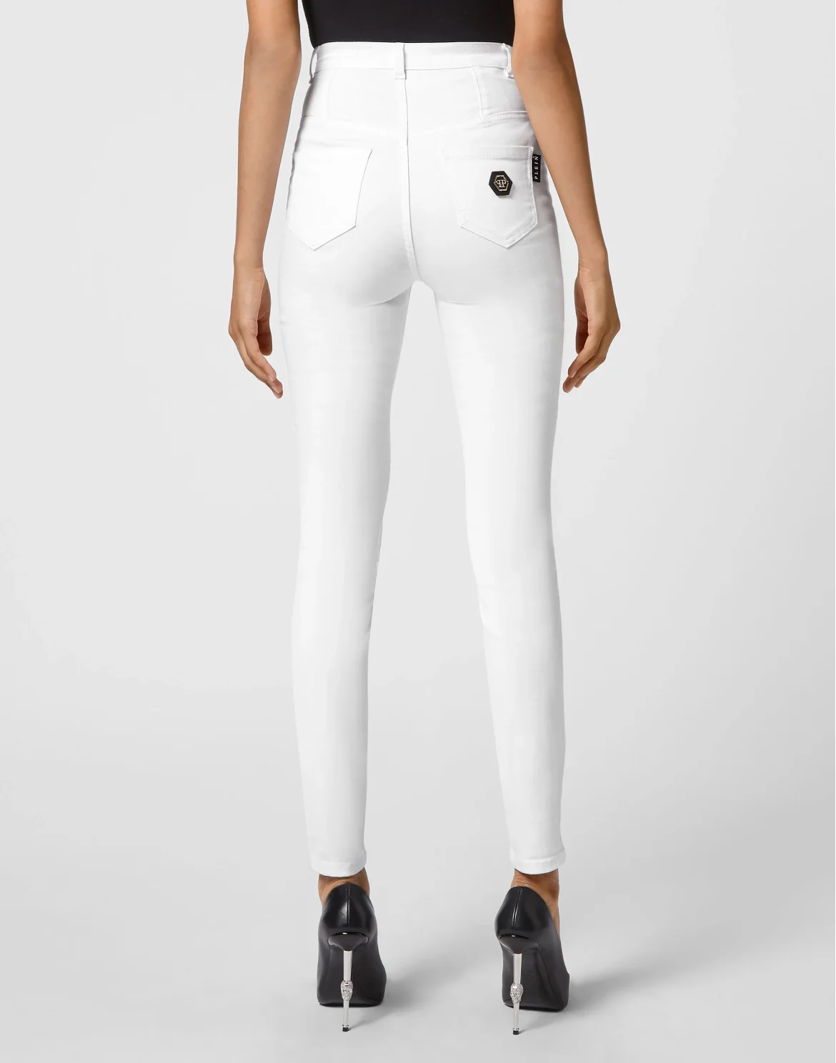 Denim Super High Waist Jegging, цвет: Белый
