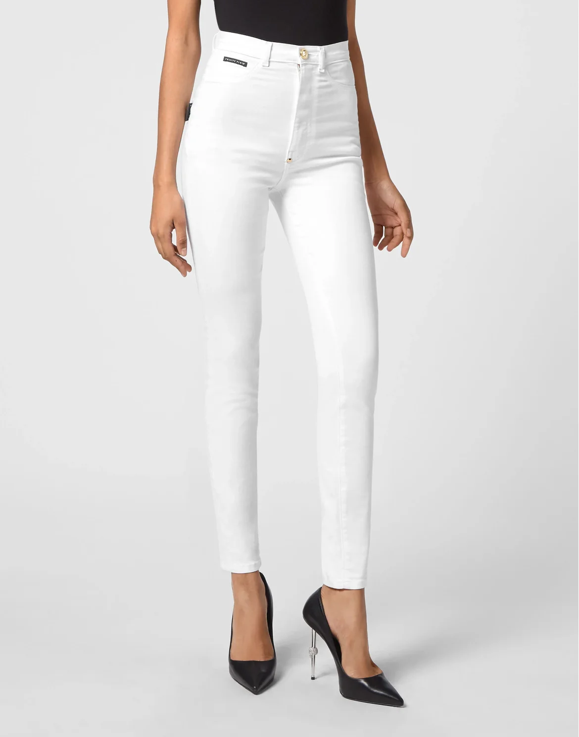 Denim Super High Waist Jegging, цвет: Белый