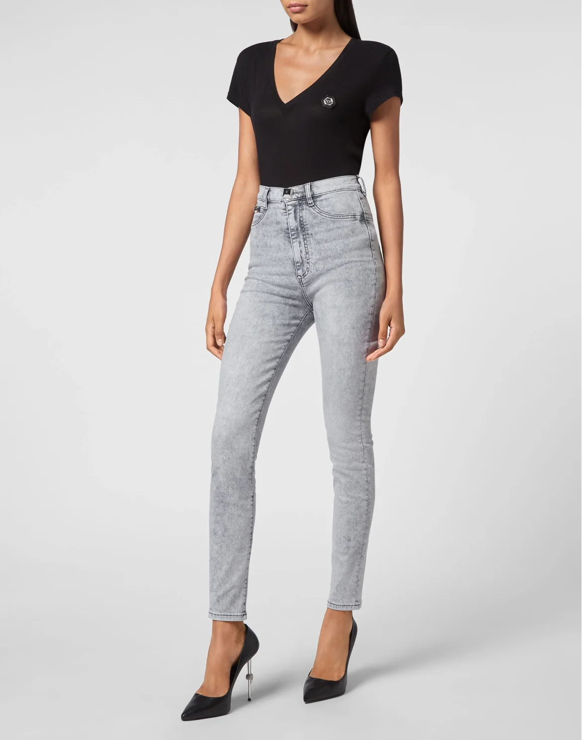 Super High Waist Jegging, цвет: Серый
