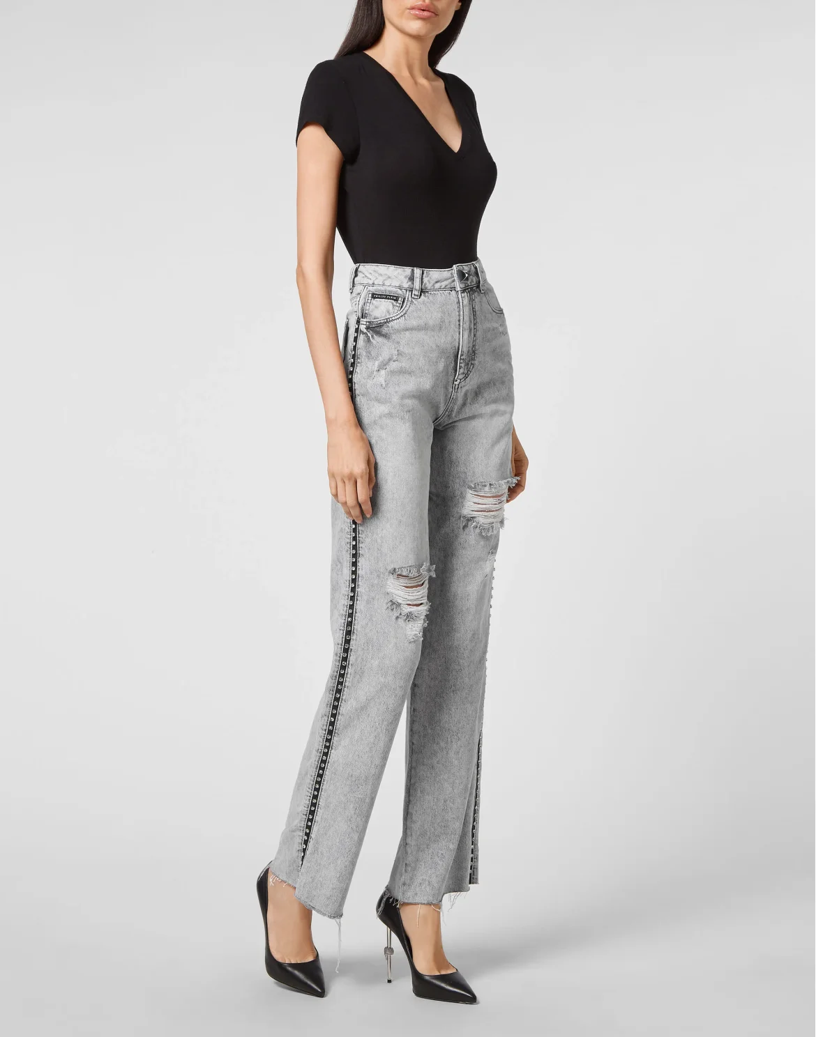 Denim Palace Fit Crystal Cable, цвет: Серый