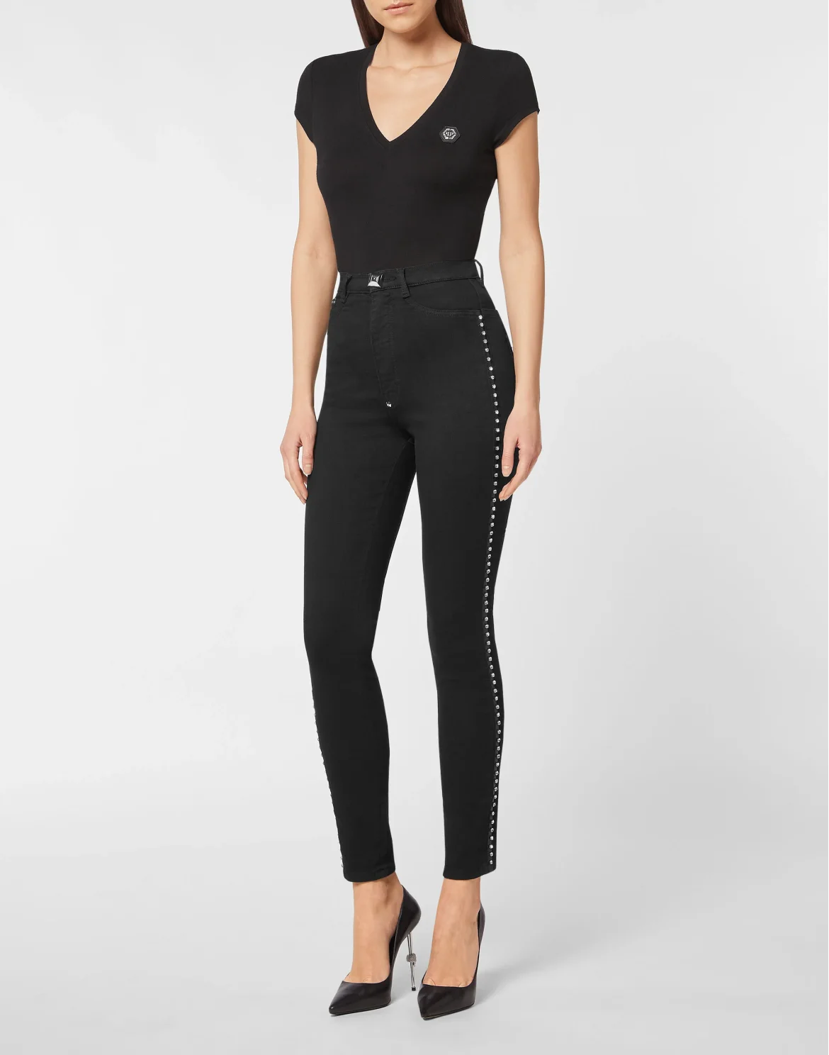 Denim Super High Waist Jegging Stones, цвет: Черный