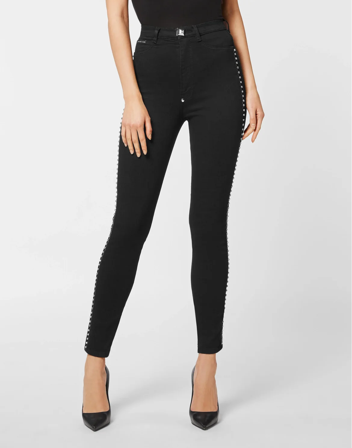 Denim Super High Waist Jegging Stones, цвет: Черный