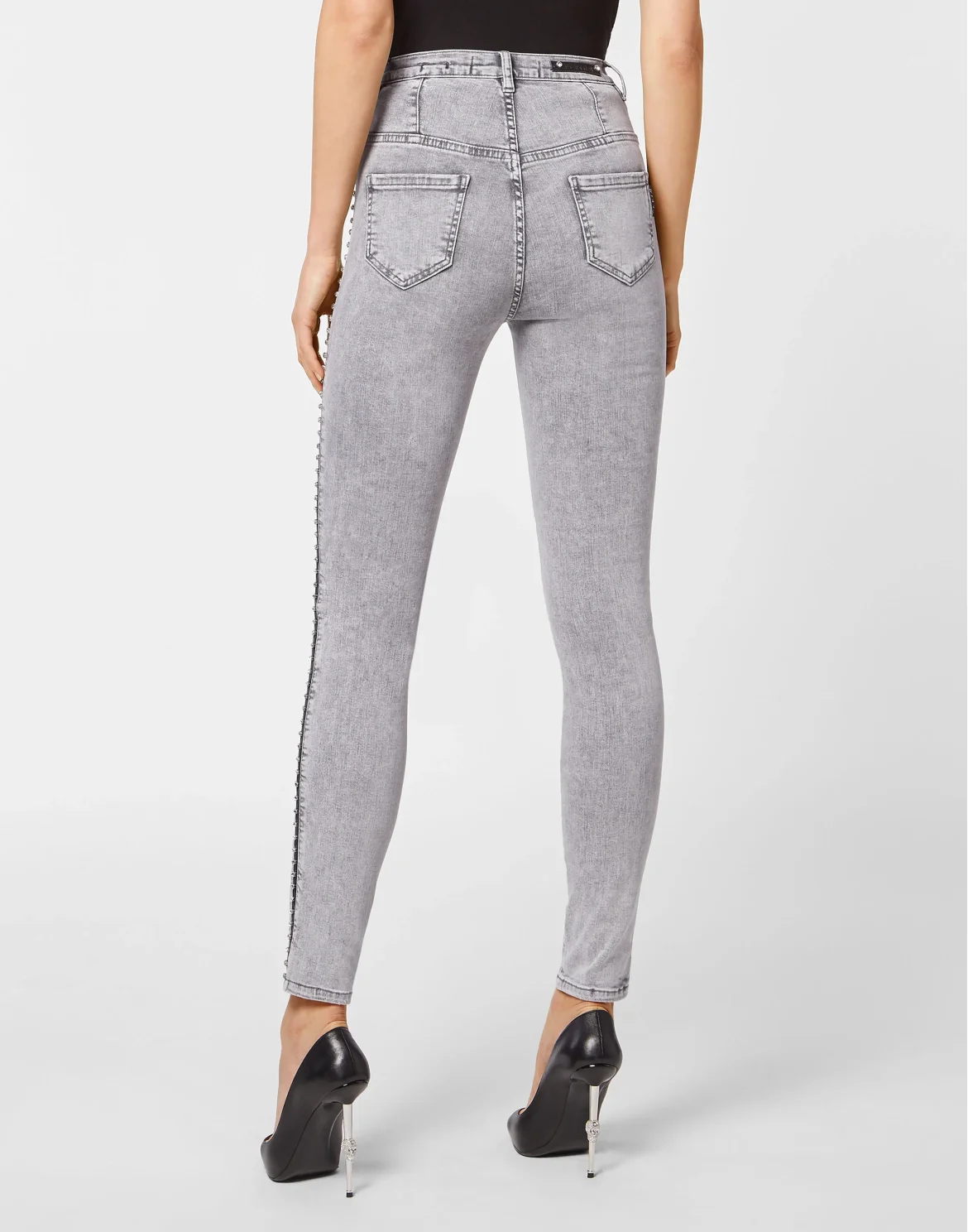 Denim Super High Waist Jegging Stones, цвет: Серый