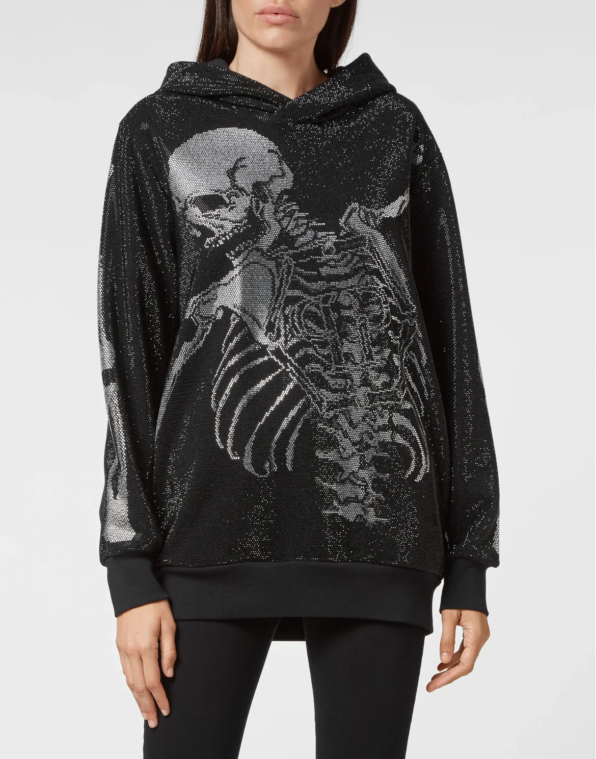 Hoodie sweatshirt Full Stones Skeleton, цвет: Черный