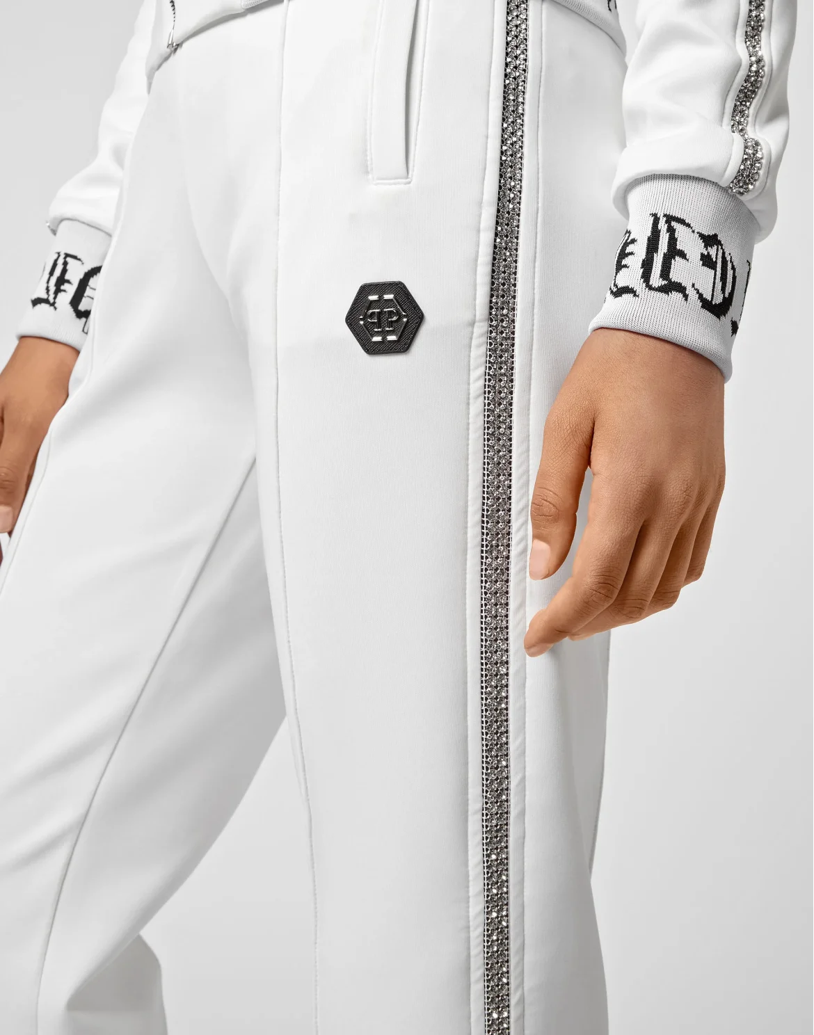 Top/Trousers Tracksuit Gothic Plein, цвет: Белый