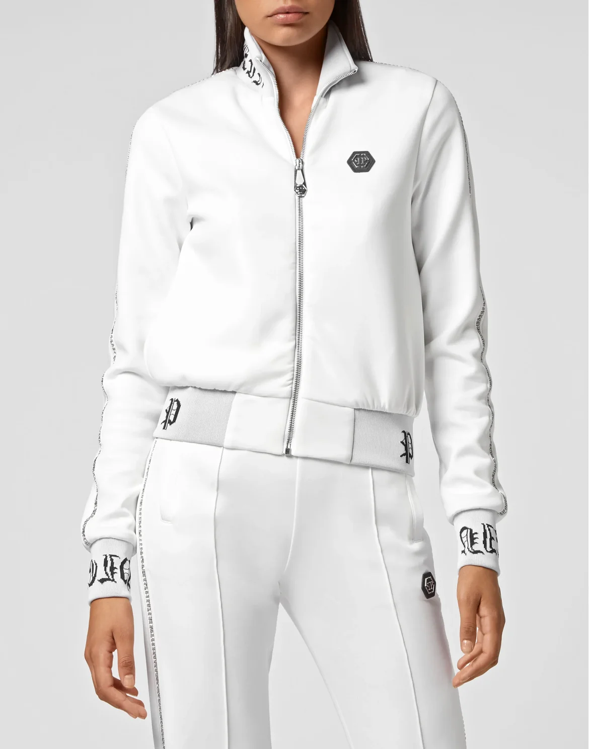 Top/Trousers Tracksuit Gothic Plein, цвет: Белый