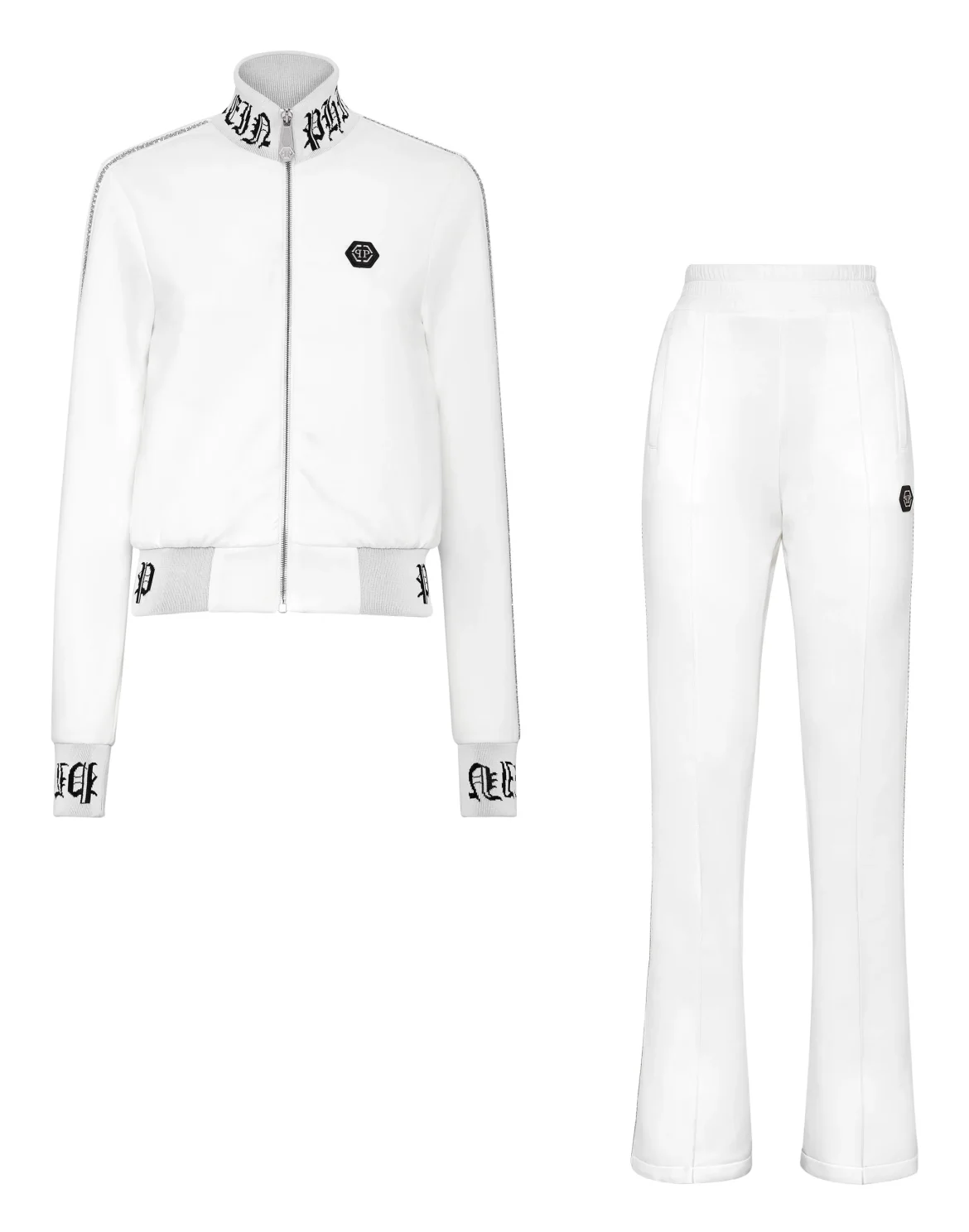 Top/Trousers Tracksuit Gothic Plein, цвет: Белый