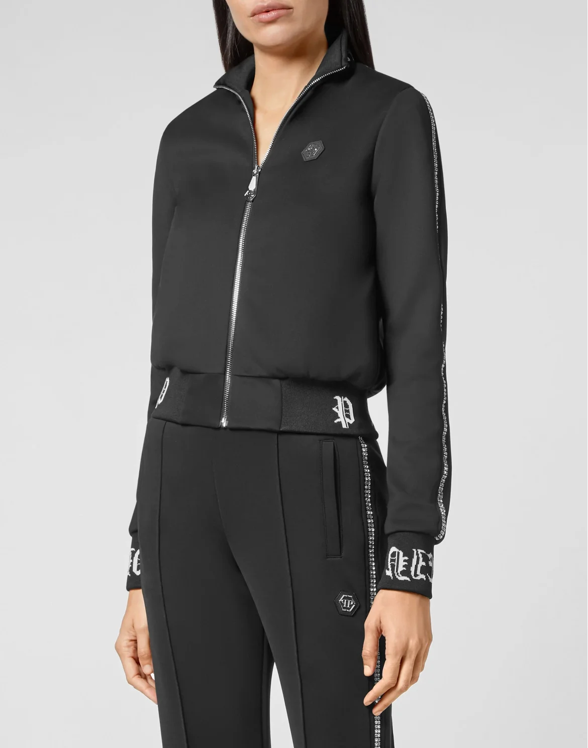 Top/Trousers Tracksuit Gothic Plein, цвет: Черный