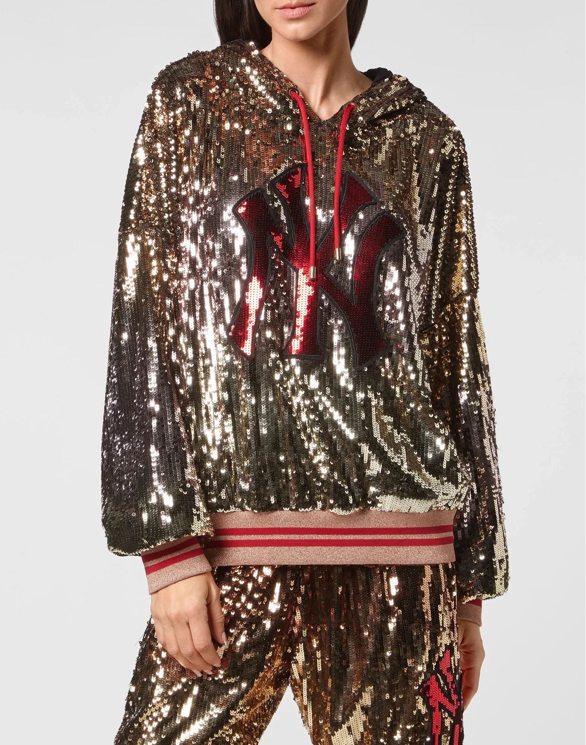 Tracksuit Top/Trousers Paillettes, цвет: Золотой