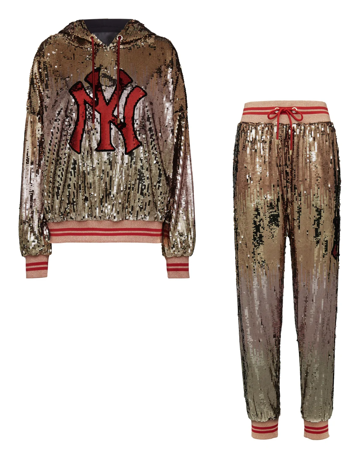 Tracksuit Top/Trousers Paillettes, цвет: Золотой