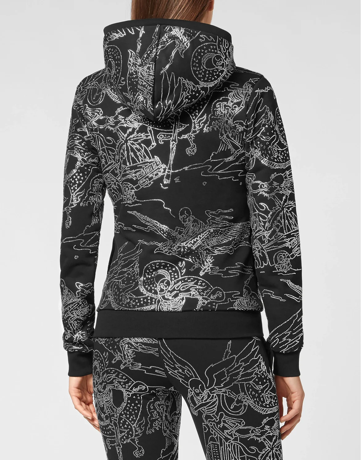 Tracksuit Top/Trousers Stones Skeleton tattoo, цвет: Черный