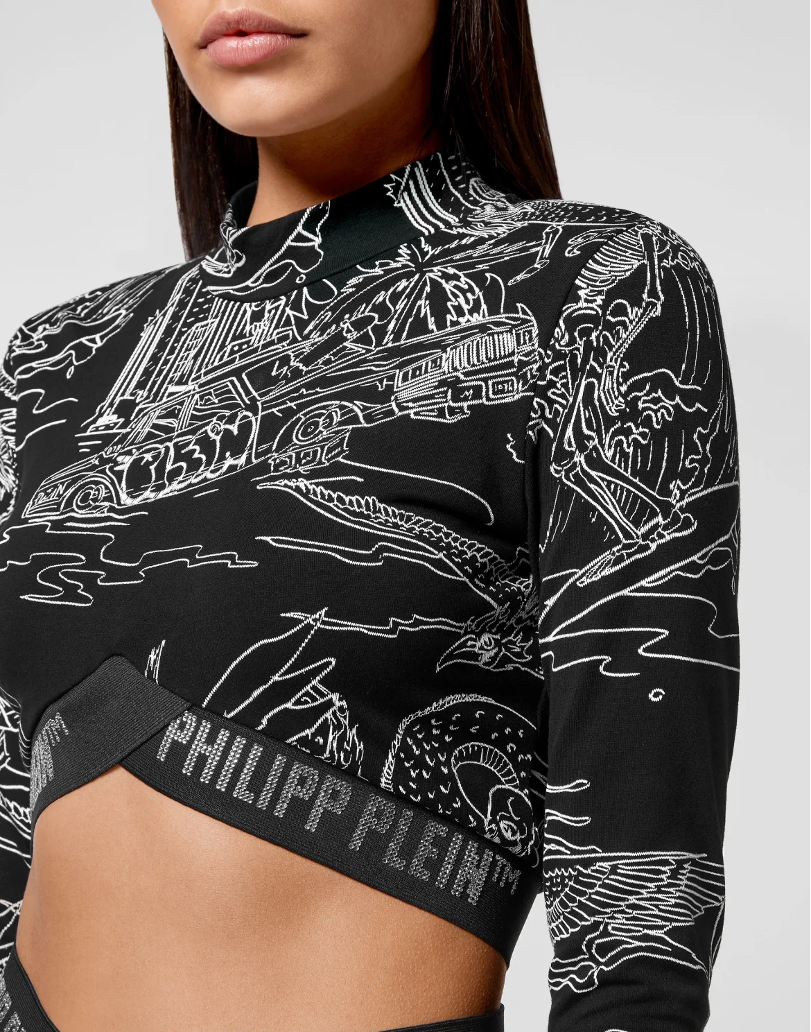 Jogging Top LS Stones Skeleton tattoo, цвет: Черный