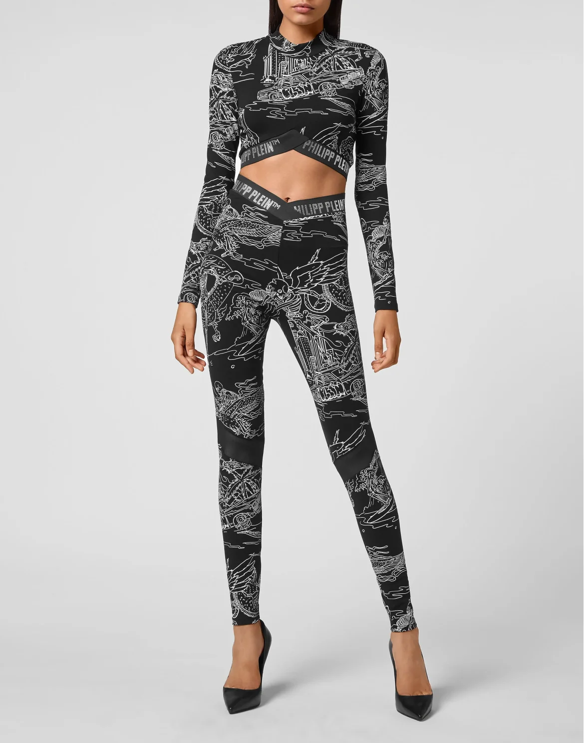 Jogging Top LS Stones Skeleton tattoo, цвет: Черный