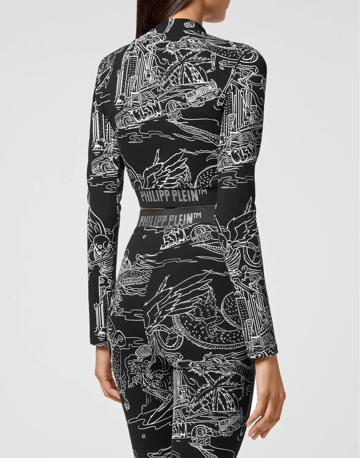 Jogging Top LS Stones Skeleton tattoo, цвет: Черный