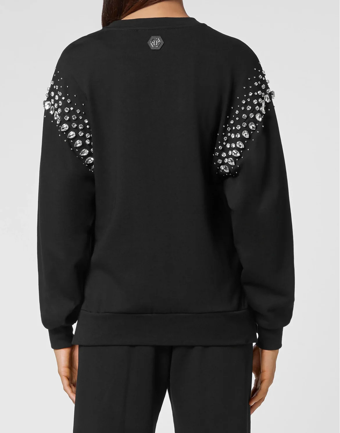 Sweatshirt LS Crystal Iconic Plein, цвет: Черный
