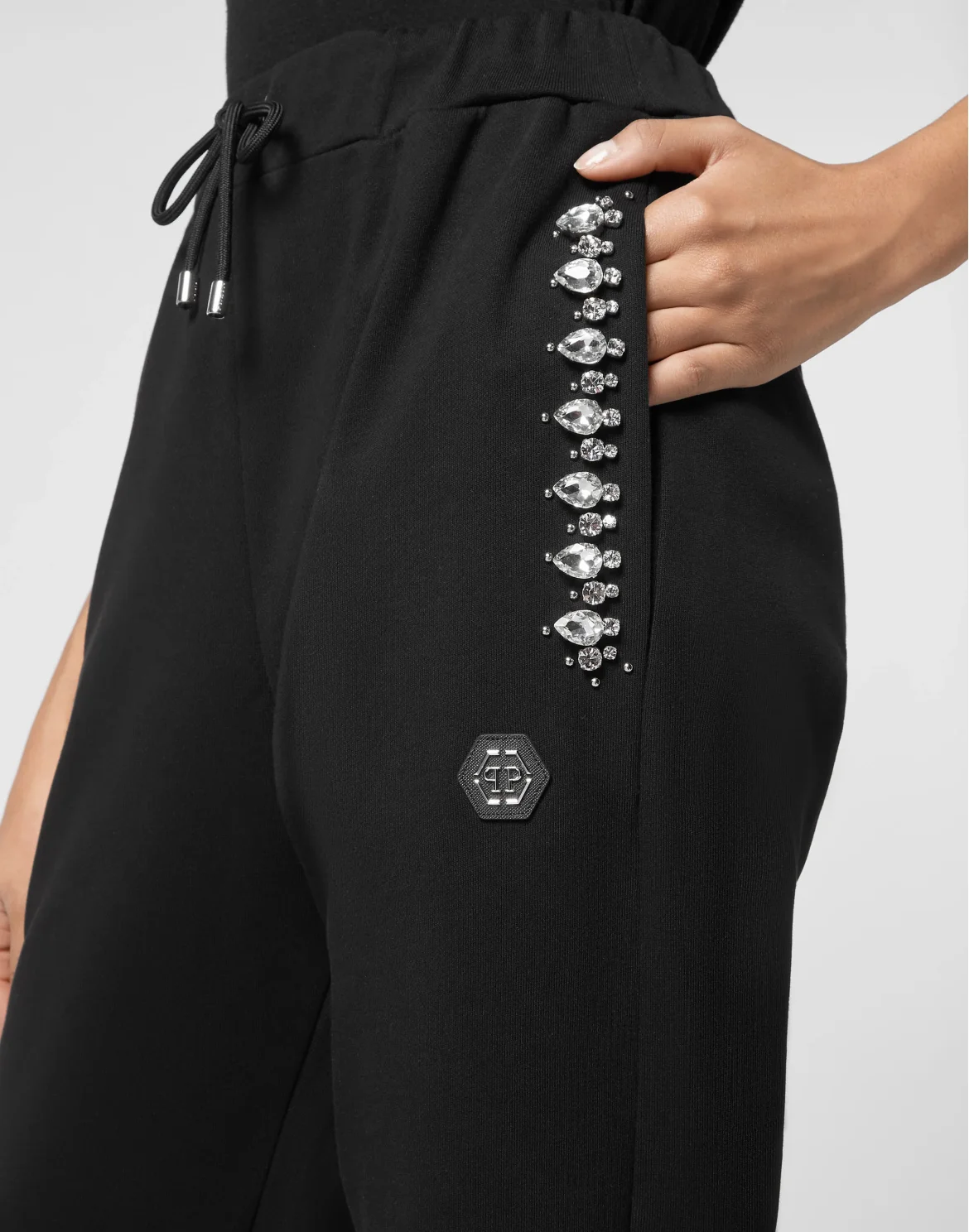 Jogging Trousers Crystal Iconic Plein, цвет: Черный
