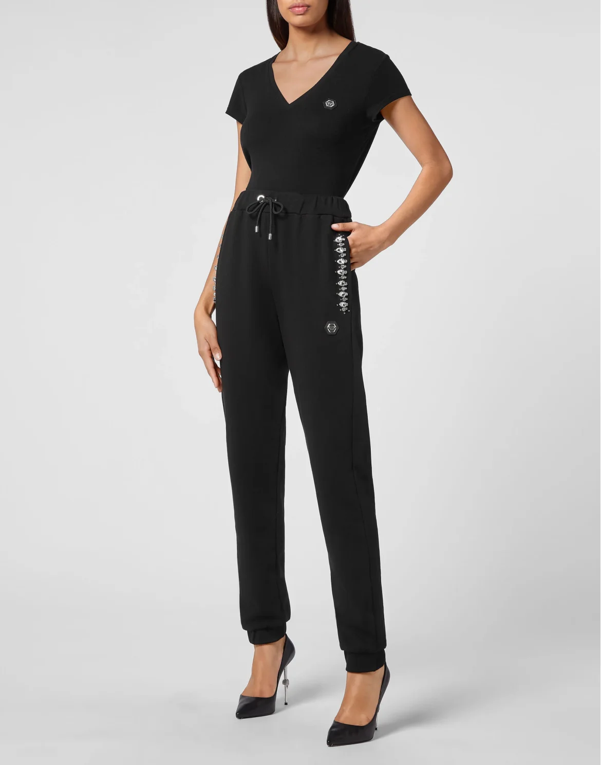 Jogging Trousers Crystal Iconic Plein, цвет: Черный