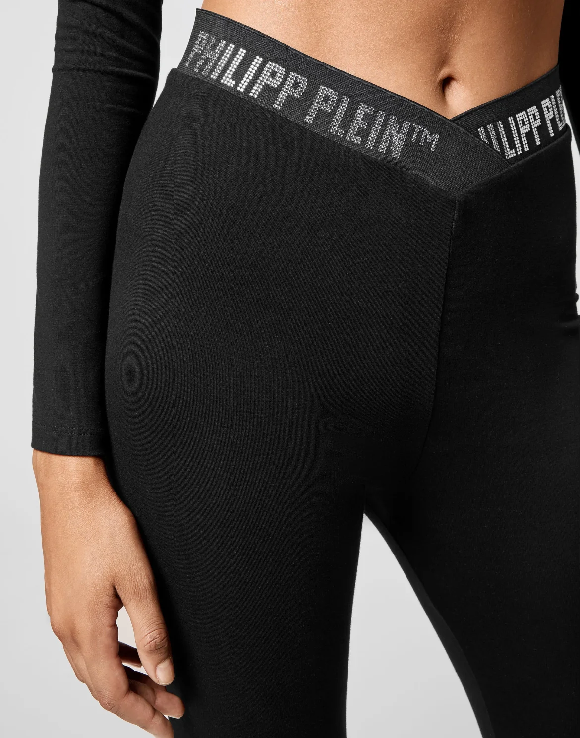 Super High Waist Leggings Stones Philipp Plein TM, цвет: Черный
