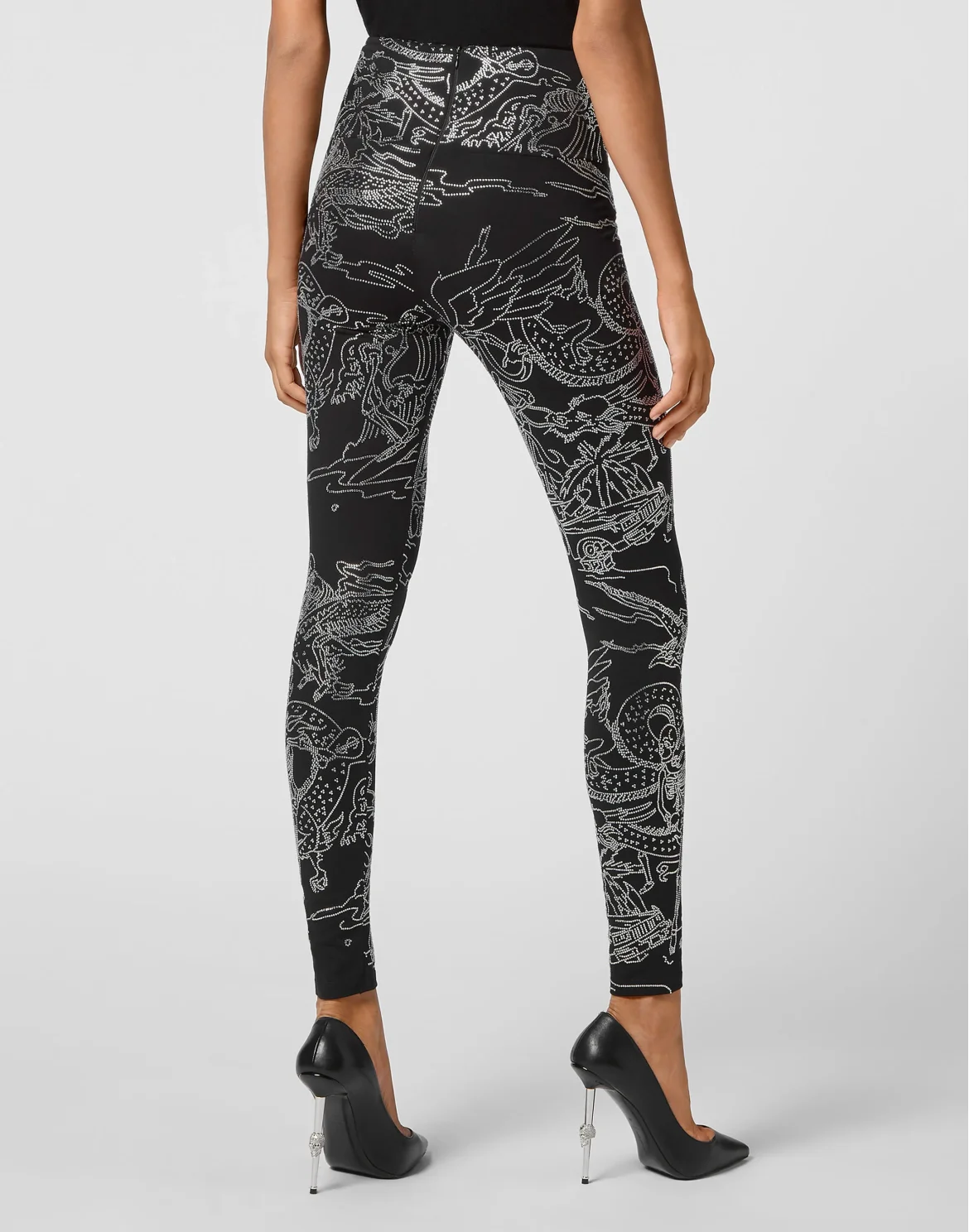 Jogging Leggings Stones Skeleton tattoo, цвет: Черный