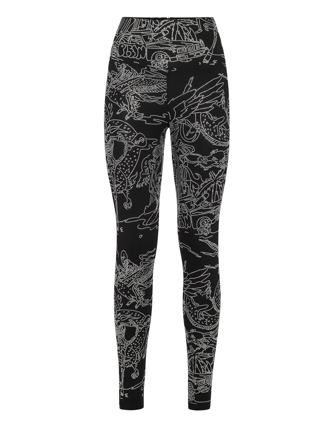 Jogging Leggings Stones Skeleton tattoo, цвет: Черный
