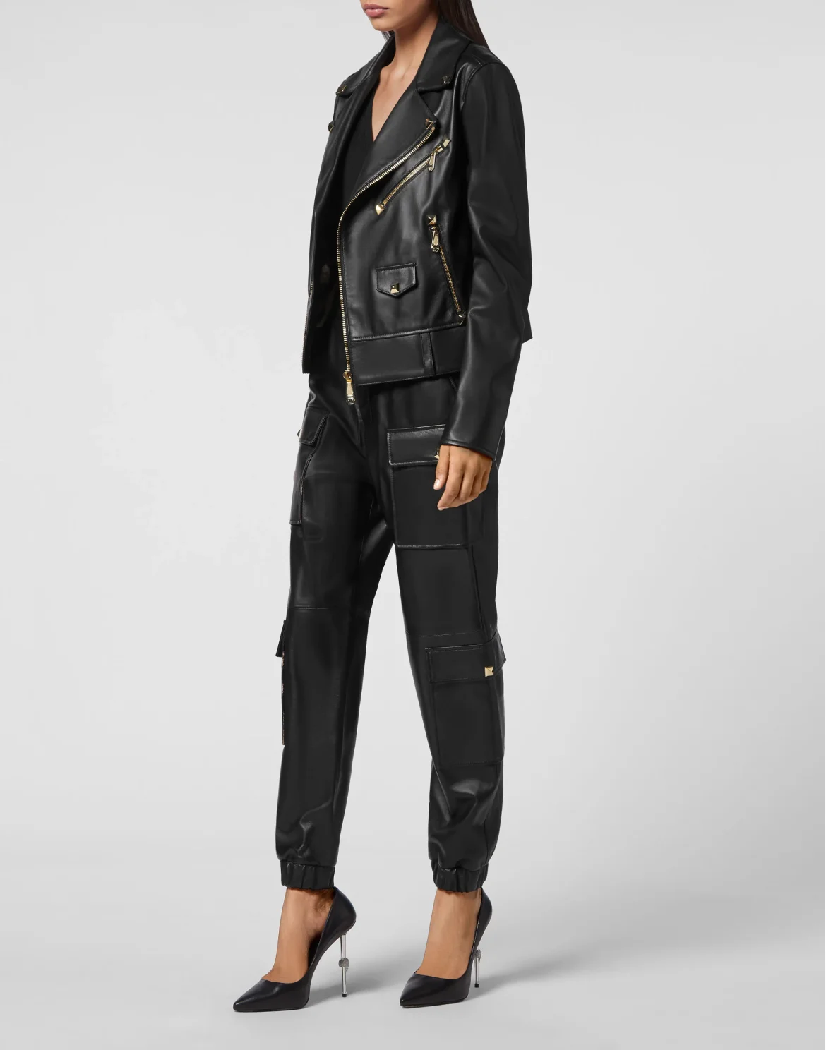 Leather Biker Studs, цвет: Черный