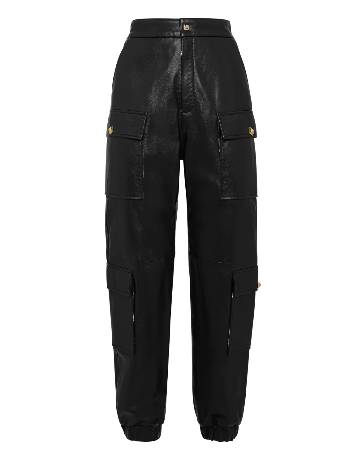 Leather Jogging Trousers, цвет: Черный