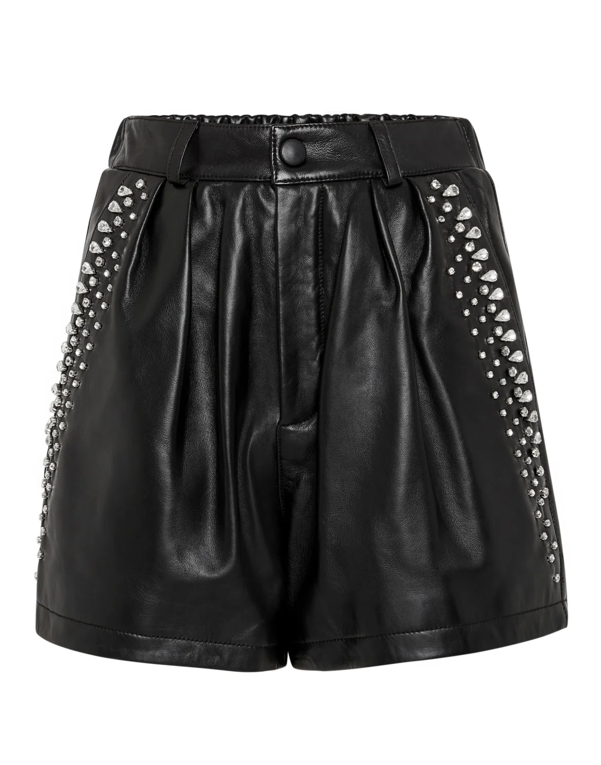 Leather Shorts Crystal, цвет: Черный