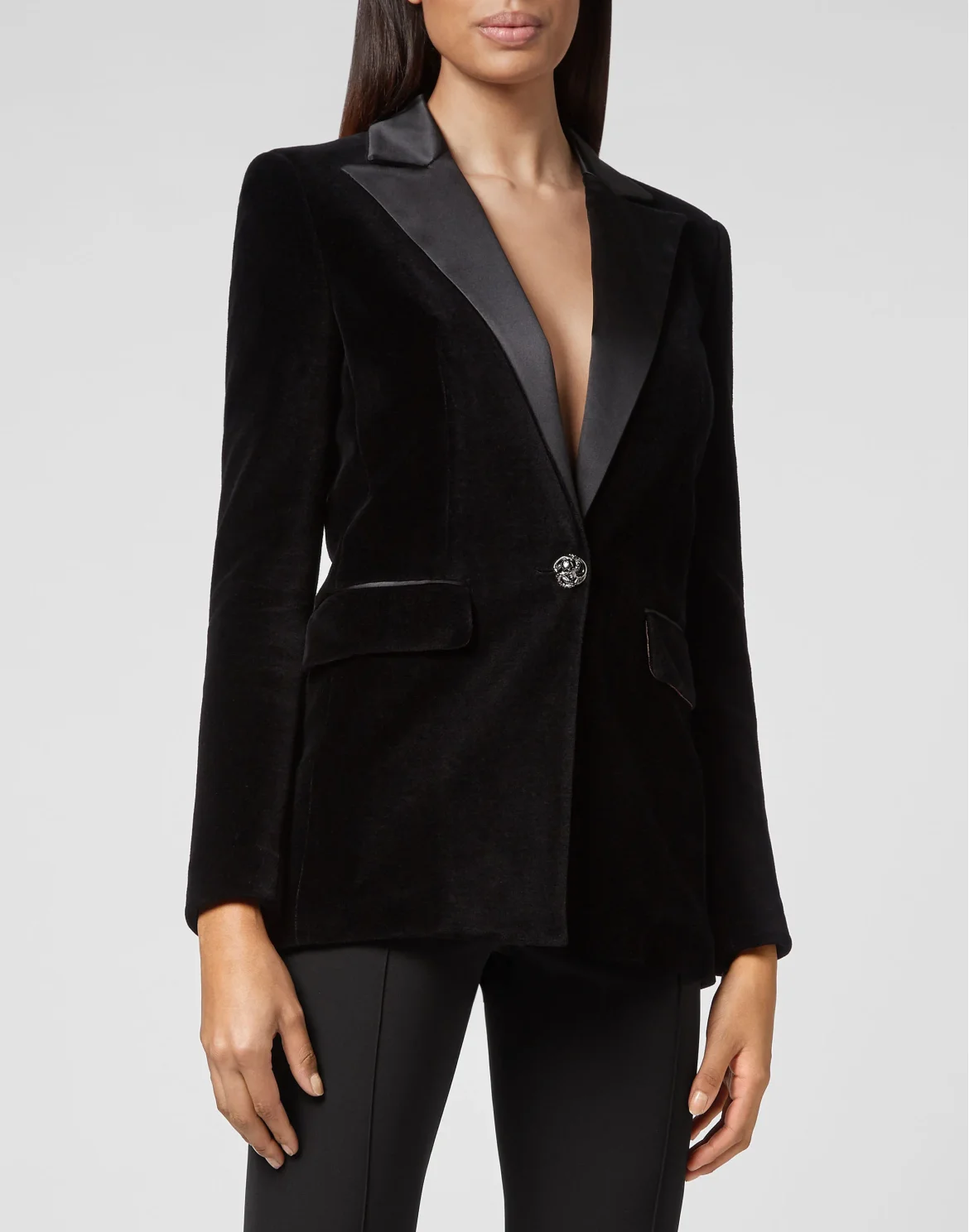 Velvet Blazer Crystal Skull, цвет: Черный