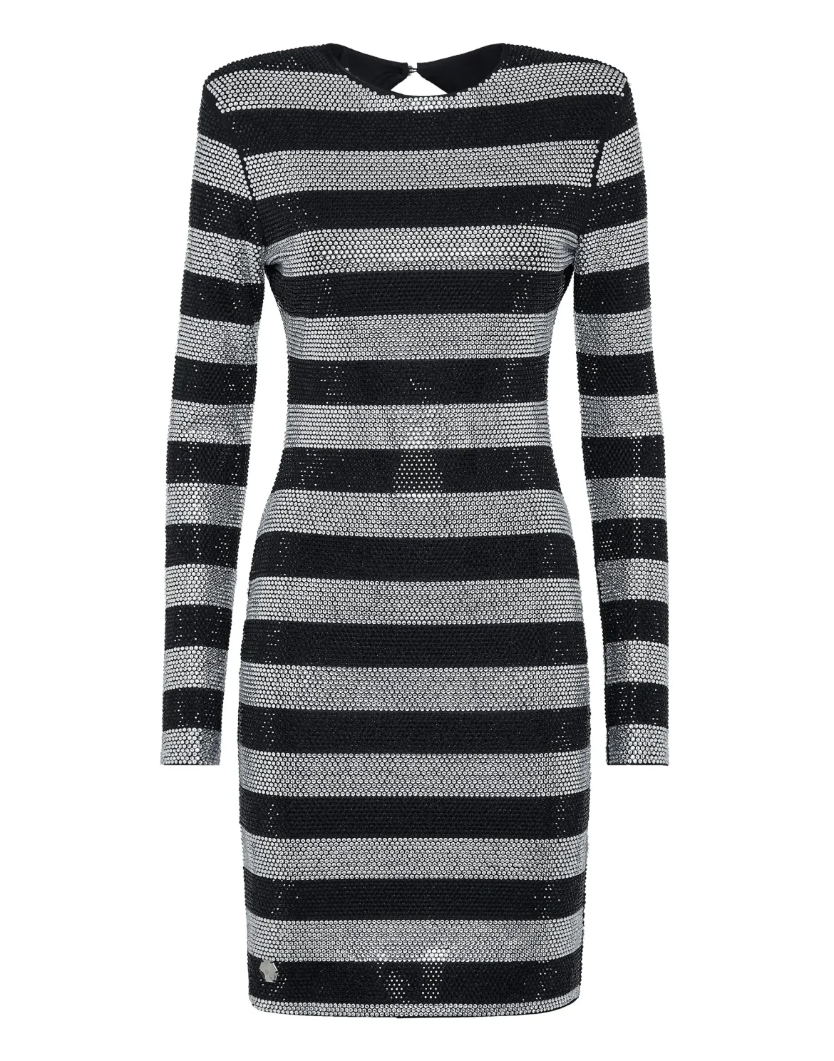 Short Dress LS Stripes with Crystals, цвет: Прозрачный