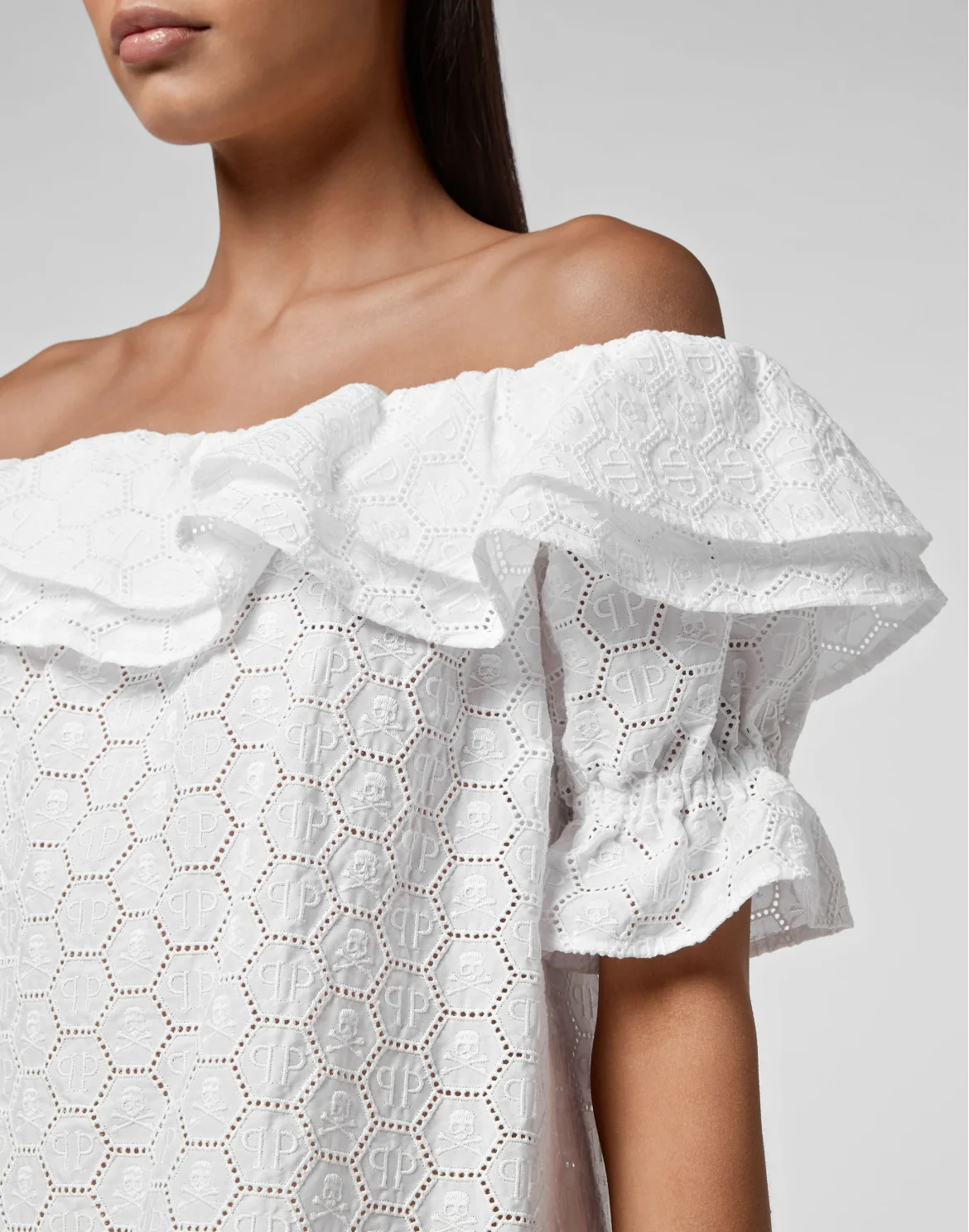 Sangallo Short Dress Lace, цвет: Белый