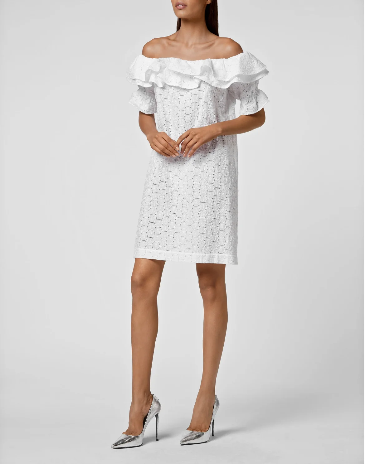 Sangallo Short Dress Lace, цвет: Белый